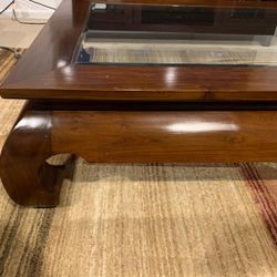 Rectangular Glass top coffee table