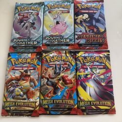 6 New Pokemon Booster packs $50