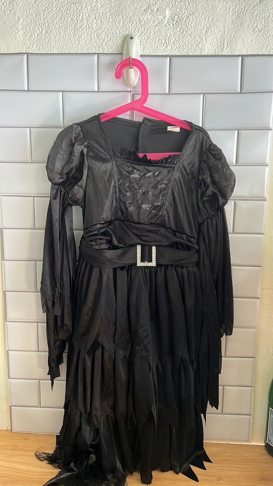 Girls Black Witch Dress With Hat