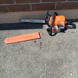 stihl chain saw with 16" bar model MS-170 used 2 times runs great 