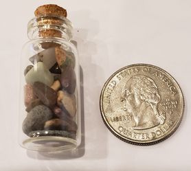 Natural Mixed Gemstone filled Bottle