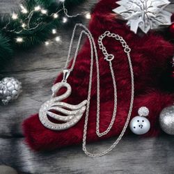925 Silver Swan Pendant 