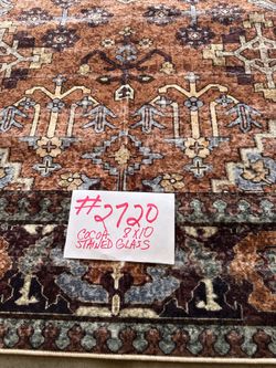 RUG, #2720, Cocoa Stained Glass, 8x10