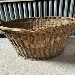 Vintage Wicker Wash Basket