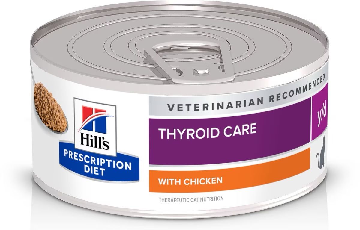 Hill's Prescription Diet y/d Thyroid Care with Chicken Wet Cat Food, 5.5-oz