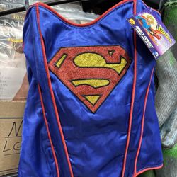 New, Supergirl Corset Top Size S/M 