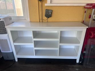 White Wood TV Stand / Console Table