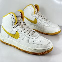 Nike Air Force 1 Sculpt Casual Shoes White Yellow DC3590-001 Women's size 6,5