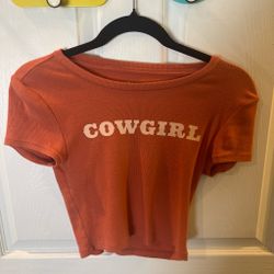 Cowgirl Ribbed Crop Top