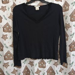 vintage black long sleeve top