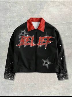Romwe Men Rhinestone Jacket