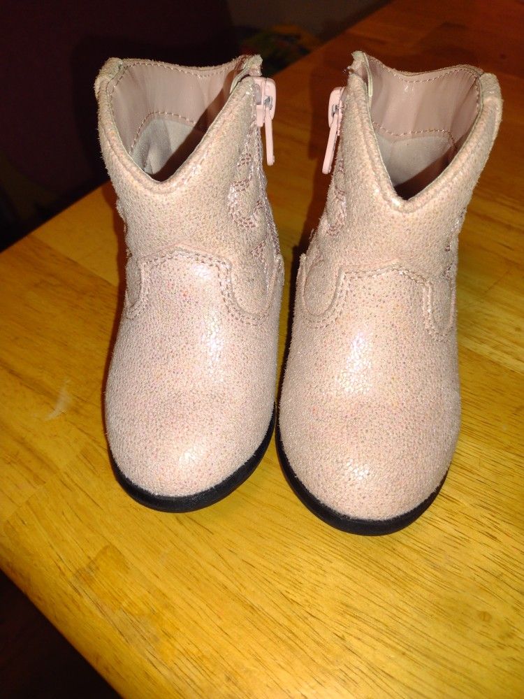 Toddler Shimmer Zipper Western Boots