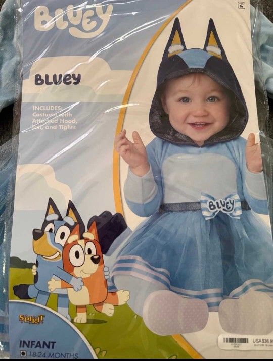 New Bluey Spirit Of Halloween Size 12 - 24 Months Also New Tights From Spirit Of Halloween