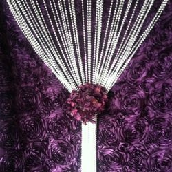 Silver Beaded Curtain  3 Ft By 6 Ft Wedding Decor Party 