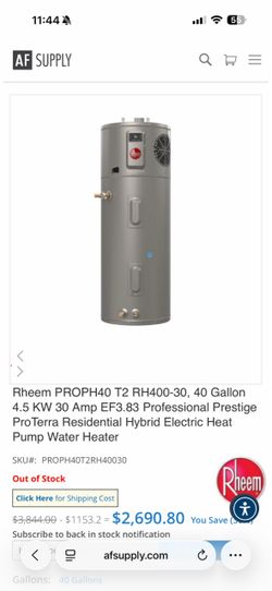 Rheem water heater