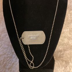 Silver Chain With(positive Step) Dog Tag 🏷 