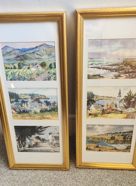 Pair Of Framed Prints Vertical Wall Art