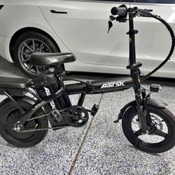 Electric Bike for Adults 500W Motor, 22MPH Speed Folding Ebike 14" E-Bike, 40 Miles PAS Range Mini E Bikes, 54.6V 20Ah/15AH Removable Battery, UL 2849