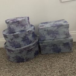 Mesh & Metal Blue lilac Design storage Container