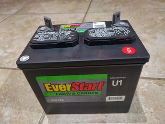 EverStart Batería de Plomo-ácido para Césped y Jardín, Tamaño de Grupo U1-340 - 12 Voltios, 340 CCA. $65 cash