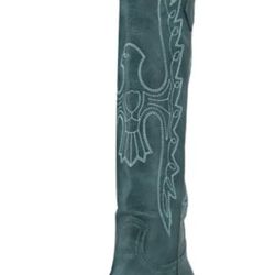 Womens Cowgirl Boots Fashion Knee High Western Boots With Classic Embroidery Chunky Block Heels size 7.5