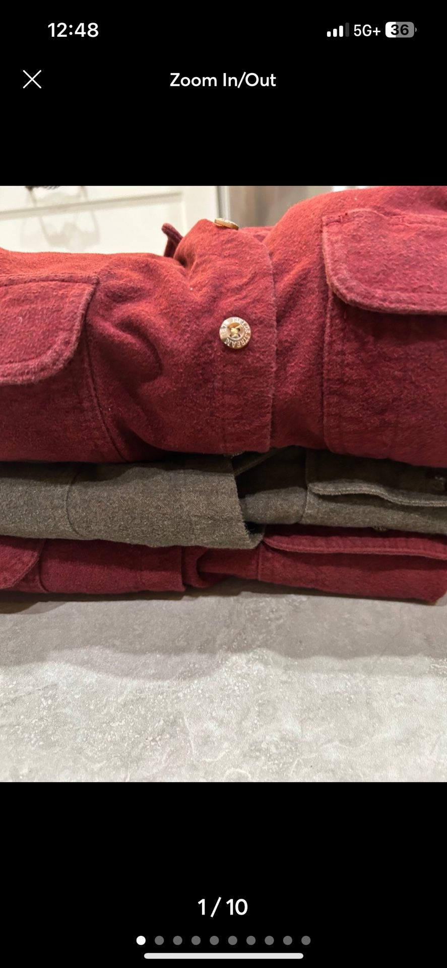 Men’s Field And Stream Heavy Flannel Button Down Long Sleeve Lot Of 3 Vintage XL the Green One Is XXL