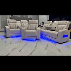 3PC DUBAI PWR RECLINERS W/ LED & SPEAKERS