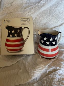 4th of July-2qt American Flag Pitcher