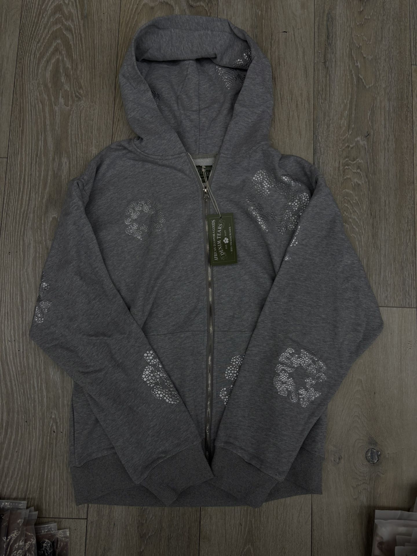 Denim Tear Zip Up Hoodie