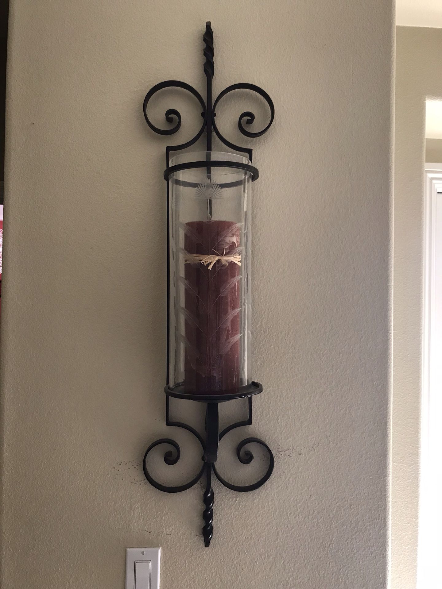 Iron wall sconce
