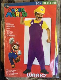 Halloween Costume-Wario Size XL(14-16)