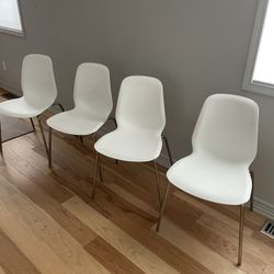 IKEA White Stacking Chairs