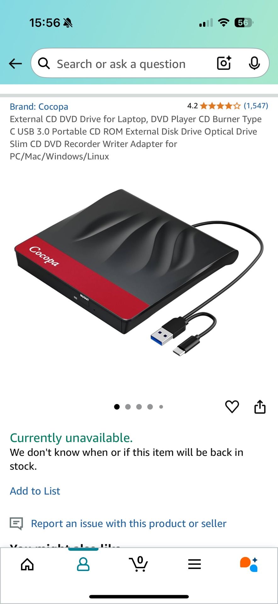 External CD DVD Drive for Laptop