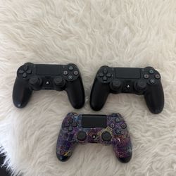 Bundle Of 3 PS4 Controllers 