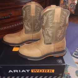 New Men's ARIAT WORK HOG Composite Toe Cowboy Boots Sz 11 $160 Firm