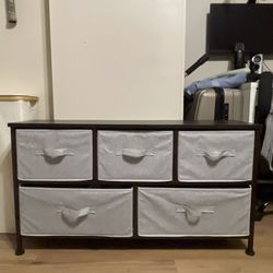 Extra Wide Fabric 5-Drawer Storage Organizer Unit for Closet