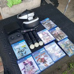 Works Playstation 5 4 PS4 PS5 Iron man Edition VR Glasses VR Camera VR 8 Games VR Joy Cons VR Cables for $325! Firm the lowest. No console. Extra is e