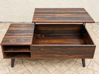Lift-Top Coffee Table with Storage – $60