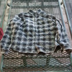 Maison Article
Cross Print Plaid Button Up Light Jacket