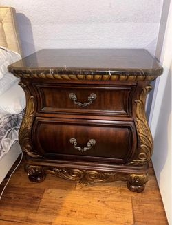 Brown Marble Dresser Set