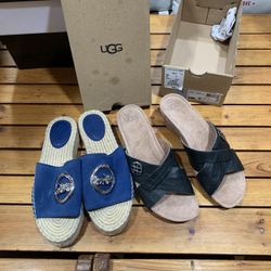 Ugg. And. Coach. Sandals. New.  Size. 6. Woman. Both. $55