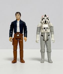Vintage Kenner ESB (Han Solo in Bespin Outfit) & (AT-AT Driver) (1980) Action Figures