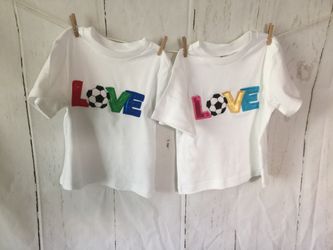 Handmade embroidered boys and girls shirts 12M- 2T Or 3T