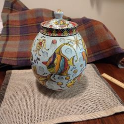 Handmade Porcelain Cookie Jar