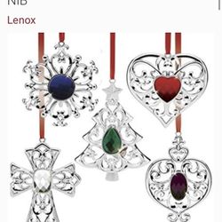 Lenox Bejeweled Christmas Ornaments Set