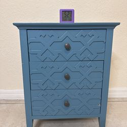 Teal 3-Drawer Nightstand – Modern Design – $45