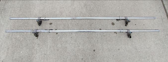 Vintage Quik-N-Easy brand clamp on style metal roof rack, metal, 6'