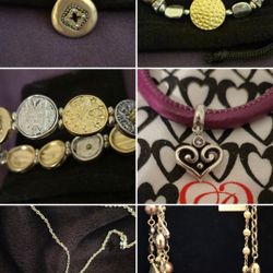 Various individual name brand & high end bracelets, gold / silver toned