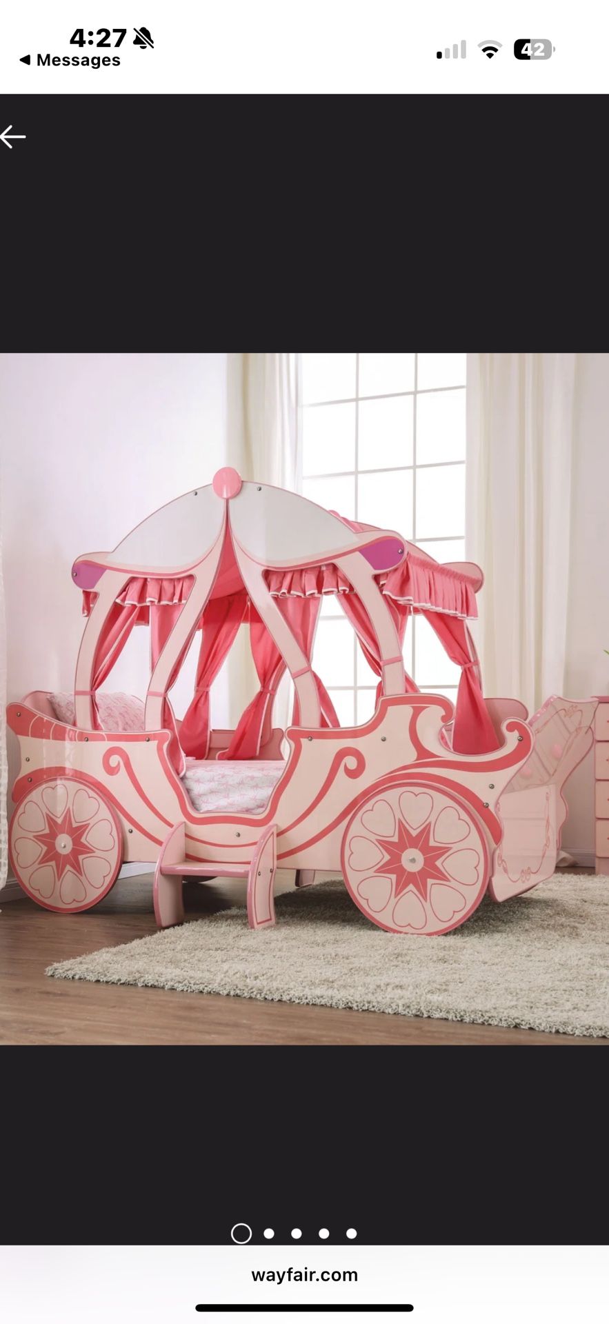 Princess bed Set Girl Bed Garlington Twin Car Bed
