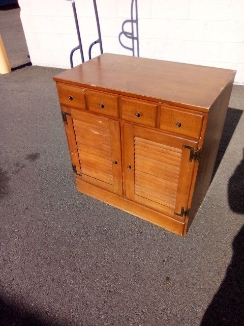 Reduced From $120 1930's Maple Wood Dresser/Cabinet.